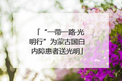 “一带一路·光明行”为蒙古国白内障患者送光明