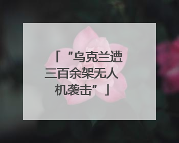 “乌克兰遭三百余架无人机袭击”