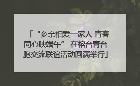 “乡亲相爱一家人 青春同心映端午” 在榕台青台胞交流联谊活动圆满举行