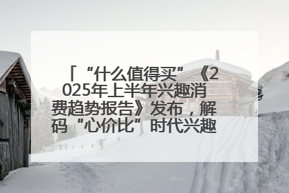 “什么值得买”《2025年上半年兴趣消费趋势报告》发布，解码“心价比”时代兴趣消费新范式