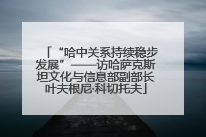 “哈中关系持续稳步发展”——访哈萨克斯坦文化与信息部副部长叶夫根尼·科切托夫