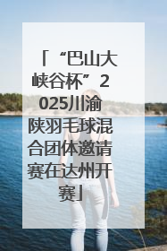 “巴山大峡谷杯”2025川渝陕羽毛球混合团体邀请赛在达州开赛
