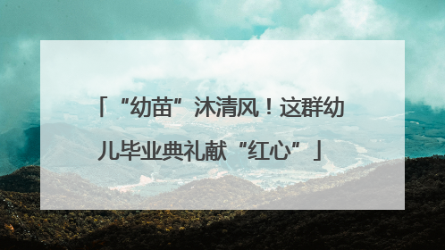 “幼苗”沐清风！这群幼儿毕业典礼献“红心”