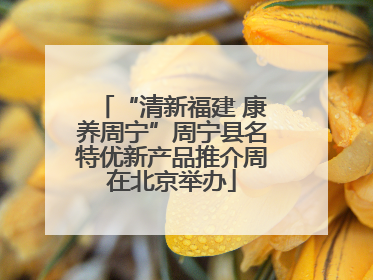 “清新福建 康养周宁”周宁县名特优新产品推介周在北京举办