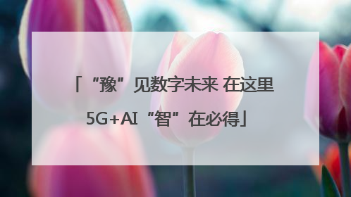 “豫”见数字未来 在这里5G+AI“智”在必得