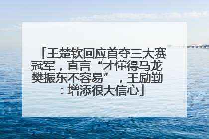 王楚钦回应首夺三大赛冠军，直言“才懂得马龙樊振东不容易”，王励勤：增添很大信心