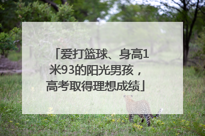 爱打篮球、身高1米93的阳光男孩，高考取得理想成绩