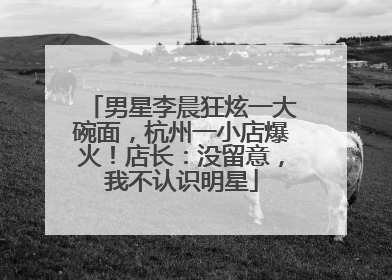 男星李晨狂炫一大碗面，杭州一小店爆火！店长：没留意，我不认识明星