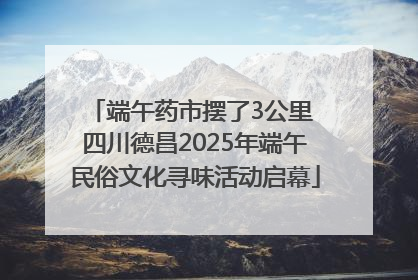 端午药市摆了3公里 四川德昌2025年端午民俗文化寻味活动启幕