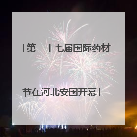 第二十七届国际药材节在河北安国开幕