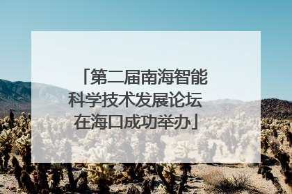 第二届南海智能科学技术发展论坛在海口成功举办