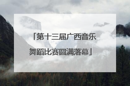 第十三届广西音乐舞蹈比赛圆满落幕