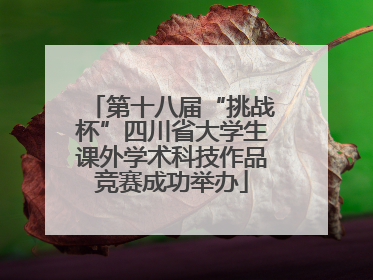 第十八届“挑战杯”四川省大学生课外学术科技作品竞赛成功举办