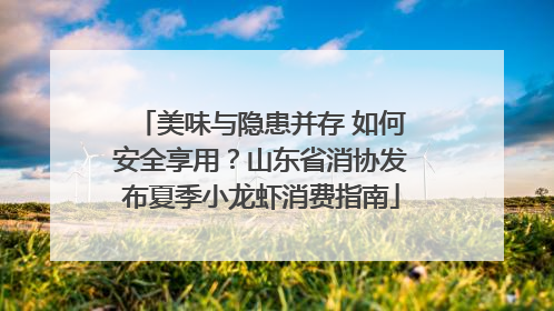 美味与隐患并存 如何安全享用？山东省消协发布夏季小龙虾消费指南