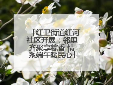 红卫街道红河社区开展：邻里齐聚享粽香 情系端午暖民心