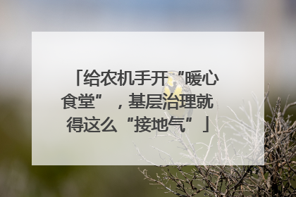 给农机手开“暖心食堂”，基层治理就得这么“接地气”