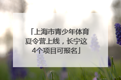上海市青少年体育夏令营上线，长宁这4个项目可报名