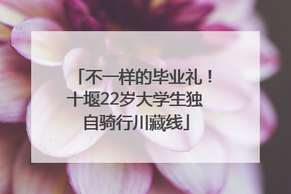 不一样的毕业礼！十堰22岁大学生独自骑行川藏线