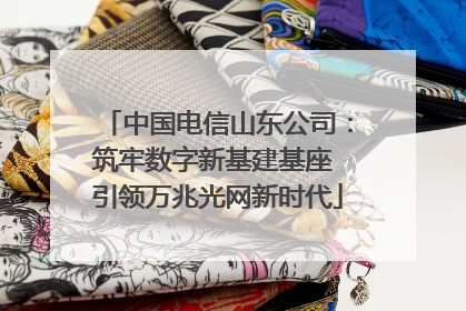 中国电信山东公司：筑牢数字新基建基座 引领万兆光网新时代