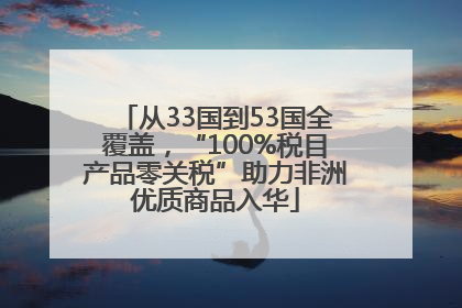 从33国到53国全覆盖，“100%税目产品零关税”助力非洲优质商品入华