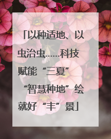 以种适地、以虫治虫……科技赋能“三夏” “智慧种地”绘就好“丰”景