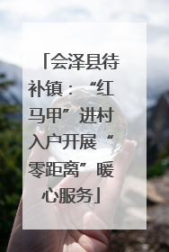 会泽县待补镇：“红马甲”进村入户开展“零距离”暖心服务