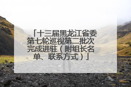 十三届黑龙江省委第七轮巡视第二批次完成进驻（附组长名单、联系方式）