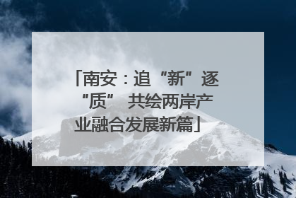 南安：追“新”逐“质” 共绘两岸产业融合发展新篇