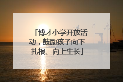 博才小学开放活动，鼓励孩子向下扎根、向上生长