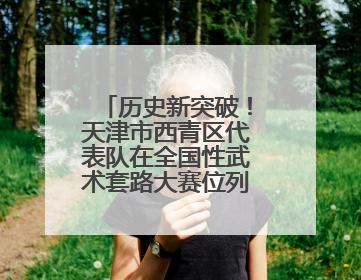 历史新突破！天津市西青区代表队在全国性武术套路大赛位列全国第三