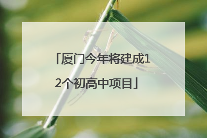 厦门今年将建成12个初高中项目