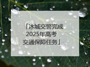 冰城交警完成2025年高考交通保障任务