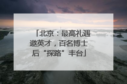 北京：最高礼遇邀英才，百名博士后“探路”丰台