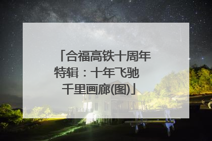 合福高铁十周年特辑：十年飞驰 千里画廊(图)