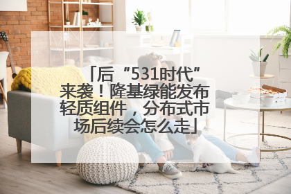 后“531时代”来袭！隆基绿能发布轻质组件，分布式市场后续会怎么走