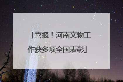 喜报！河南文物工作获多项全国表彰