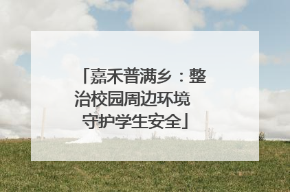 嘉禾普满乡：整治校园周边环境 守护学生安全