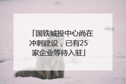 国铁城投中心尚在冲刺建设，已有25家企业等待入驻