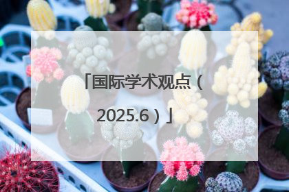 国际学术观点（2025.6）