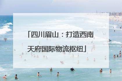 四川眉山：打造西南天府国际物流枢纽