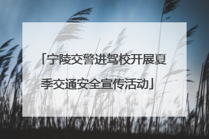 宁陵交警进驾校开展夏季交通安全宣传活动