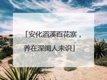 安化滔溪百花寨，养在深闺人未识