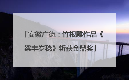 安徽广德：竹根雕作品《梁丰岁稔》斩获金鼎奖