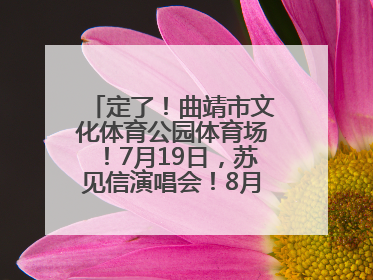 定了！曲靖市文化体育公园体育场！7月19日，苏见信演唱会！8月16日，萧敬腾演唱会！