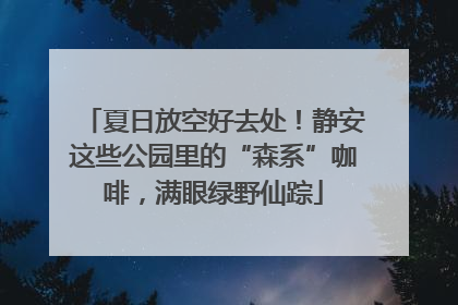 夏日放空好去处！静安这些公园里的“森系”咖啡，满眼绿野仙踪