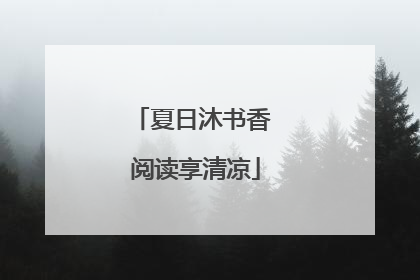 夏日沐书香 阅读享清凉
