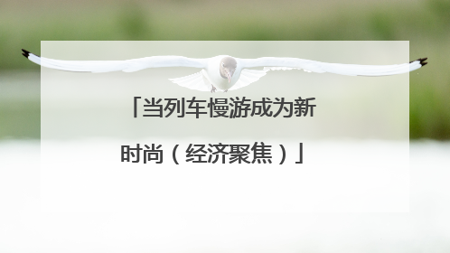 当列车慢游成为新时尚（经济聚焦）