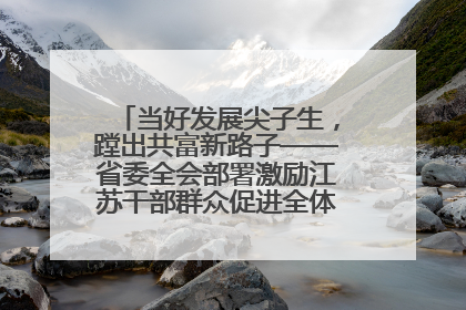 当好发展尖子生，蹚出共富新路子——省委全会部署激励江苏干部群众促进全体人民共同富裕