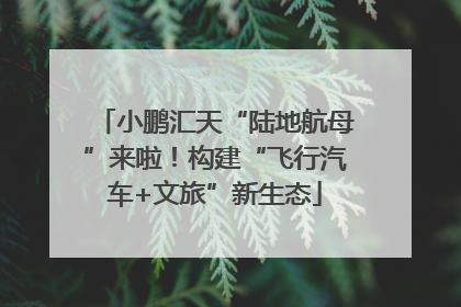 小鹏汇天“陆地航母”来啦！构建“飞行汽车+文旅”新生态