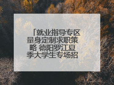 就业指导专区量身定制求职策略 德阳罗江夏季大学生专场招聘会成功举办